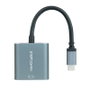 Nanocable Conversor USB-C a DVI-D, 15 cm, Gris